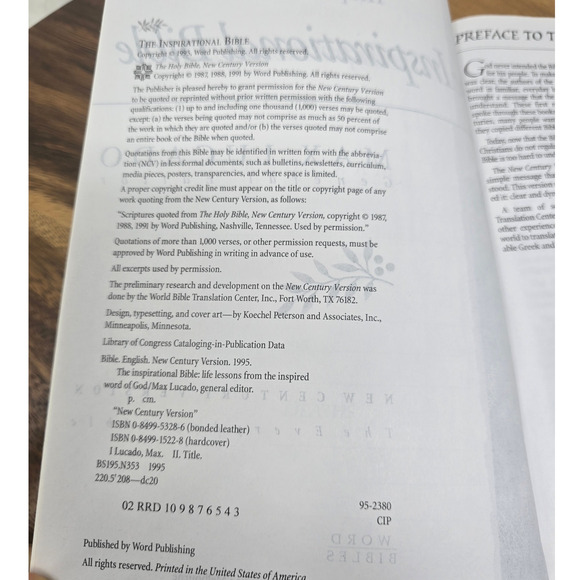 The Inspirational Bible: Life Lessons from the Inspired Word of God Max Lucado - Picture 7 of 7